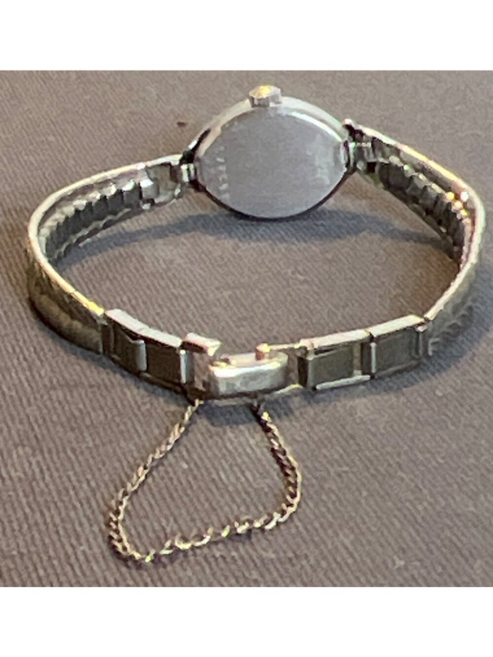 Vintage Bulova Watch First Lady Diamond Elegance 10K Plate Silver Tone Works - Picture 5 of 9